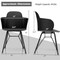 Costway 4PCS Modern Dining Chair Plastic Arm Chair Office Home w/ Metal Legs White